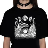 Frog Mushroom Moon Witchy T-Shirt